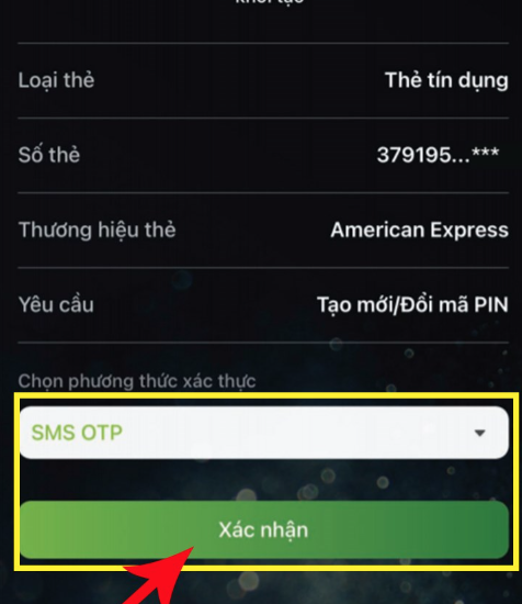 Cách lấy lại mã PIN rút tiền Vietcombank trên điện thoại 5